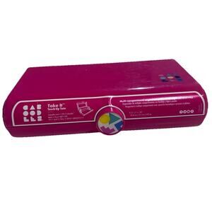 Caboodles Take It Touch Up Tote Hot Pink Mirror Travel